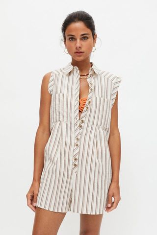 Urban Outfitters + Uo Zoey Workwear Romper