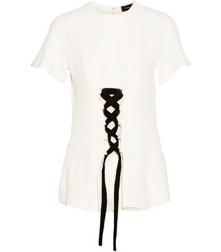 Proenza Schouler + Lace-Up Stretch-Jersey Top