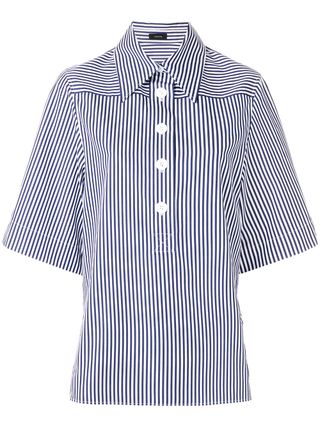 Joesph + Short-Sleeve Stripe Shirt