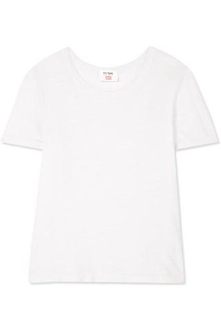 Re/Done + Ringer Slub Cotton-Jersey T-Shirt