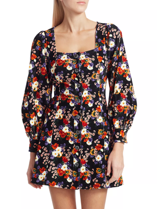 Staid + Chandler Floral Mini Peasant Dress