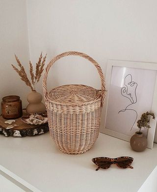 Medvilniukas + Wicker Basket Bag