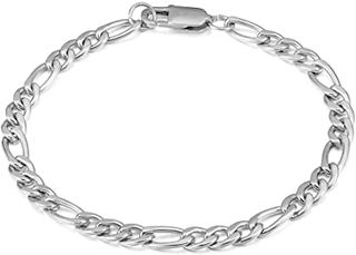 Three Keys Jewelry + Stainless Steel Bracelet Figaro Chain Bracelet
