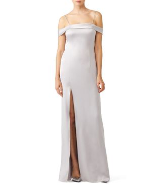 Halston Heritage + Fog Column Gown