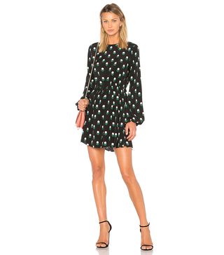 Diane von Furstenberg + Tied Mini Dress in Black