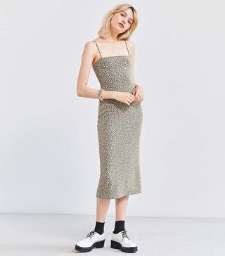 Silence + Noise + Straight-Neck Midi Dress