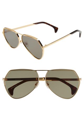 Wildfox + Taj 62mm Oversize Aviator Sunglasses