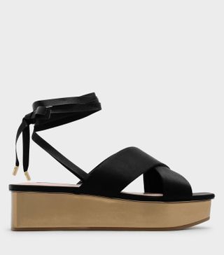 Charles and Keith + Lace-Up Flatform Sandals