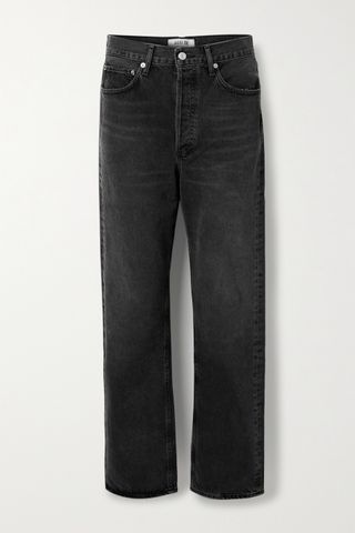 Agolde + '90s Distressed Mid-Rise Straight-Leg Jeans