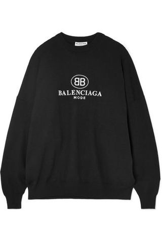 Balenciaga + Embroidered Wool-Blend Sweater
