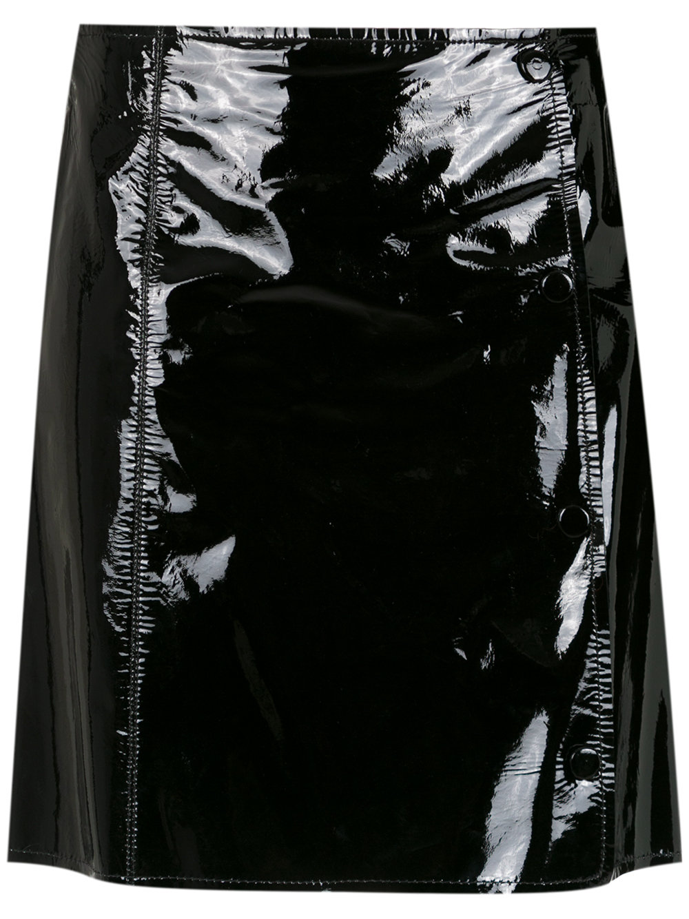 NK + Buttoned Leather Skirt