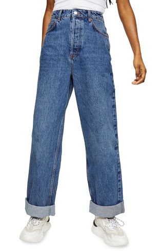 Topshop + Oversize High Waist Mom Jeans