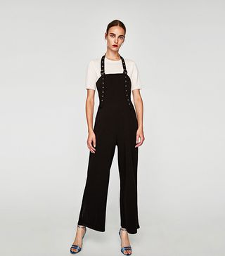 Zara + Jumpsuit With Ribbon and Buckles