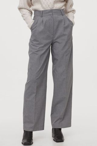 H&M + Wide-Leg Suit Pants