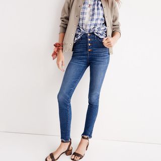 Madewell + 10 Inch High-Rise Skinny Jeans: Chewed-Hem Edition