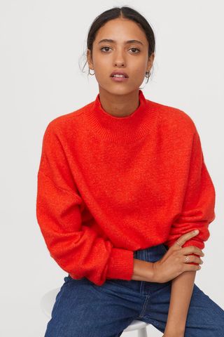 H&M + Knit Mock-Turtleneck Sweater