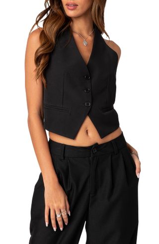 Edikted + Finn Open Back Vest Halter Top