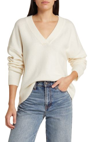 Treasure & Bond + Oversize V-Neck Sweater