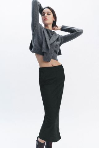 Zara + Slit Pencil Skirt