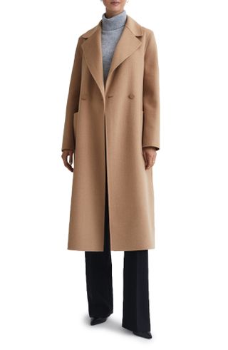 Reiss + Lucia Belted Wool Blend Coat