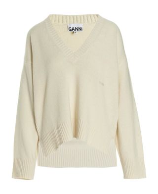 Ganni + Logo Embroidery Sweater, From Italist