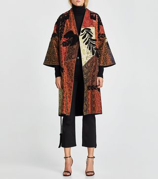 Zara + Patchwork Coat