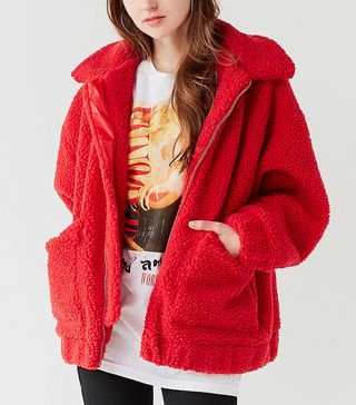I.Am.Gia + Pixie Red Teddy Coat