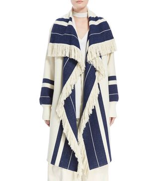 Chloé + Stripe Blanket Coat