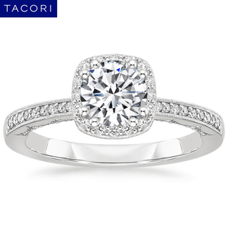 Tacori + Coastal Crescent Cushion Bloom Diamond Ring