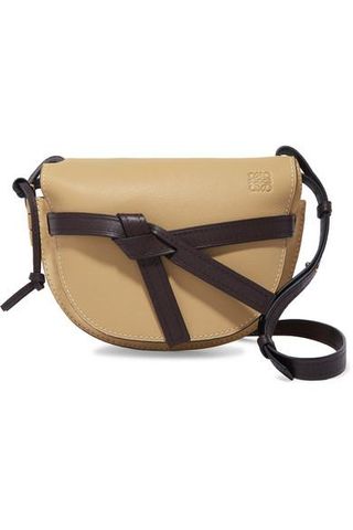 Loewe + Gate Small Leather and Suede Shoulder Bag