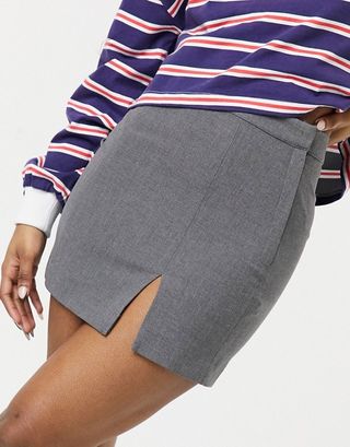 Pull&Bear + 90s Mini Skirt With Slit