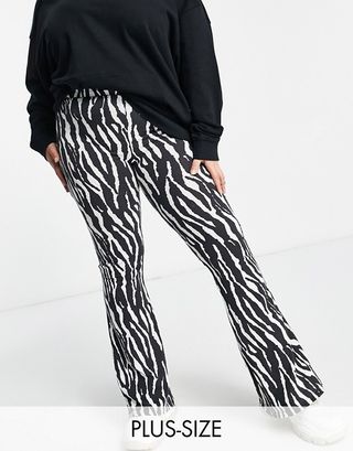 Daisy Street + Flares in Zebra Print