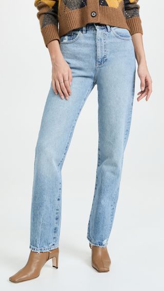 DL1961 + Emilie Straight: Ultra High Rise Vintage Jeans