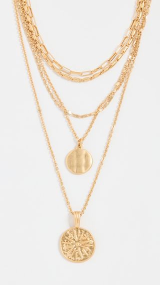 Madewell + Skinny Layer Coin Necklace Set