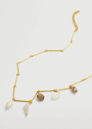 Mango + Shell Bead Necklace