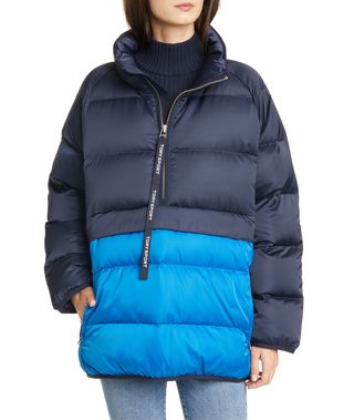 Tory Sport + Water Resistant Performance Satin Packable Down Jacket