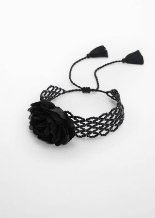 Mango + Fabric Flower Choker