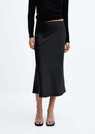 Mango + Midi Satin Skirt