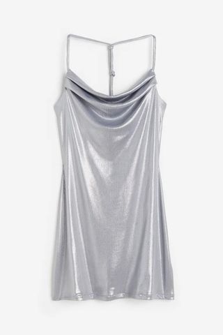 H&M + Shimmery Metallic Mini Dress