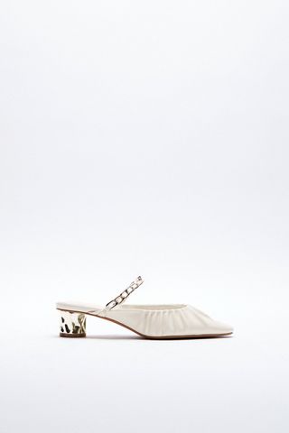 Zara + Chain Detail Heeled Mules
