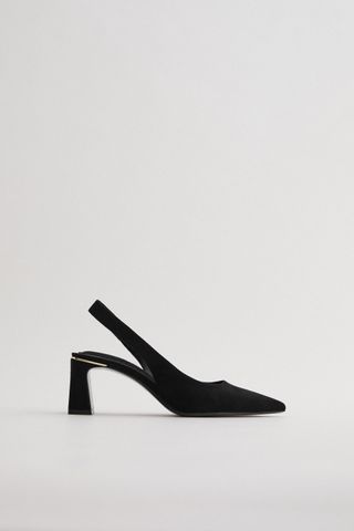 Zara + Wide Heeled Slingbacks