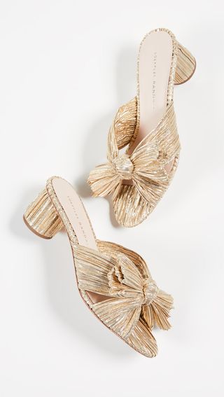 Loeffler Randall + Emilia Pleated Knot Mules