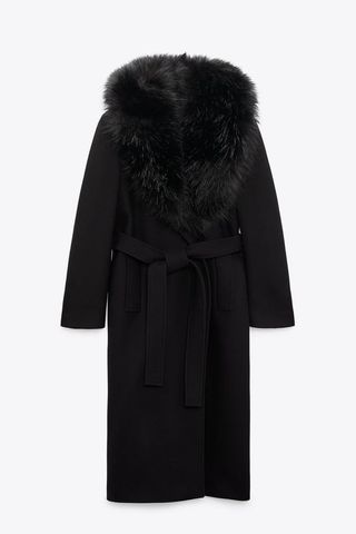 Zara + Long Wool Blend Coat