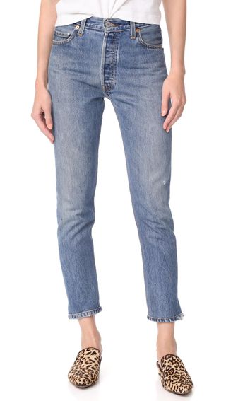 Re/Done + x Levi's High Rise Ankle Crop Jeans