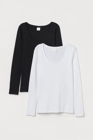 H&M + 2-Pack Jersey Tops