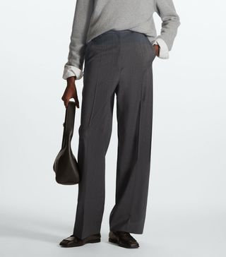 COS + High-Waisted Tailored Wool Pants