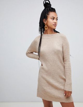 Mango + Ribbed Sweater Dress