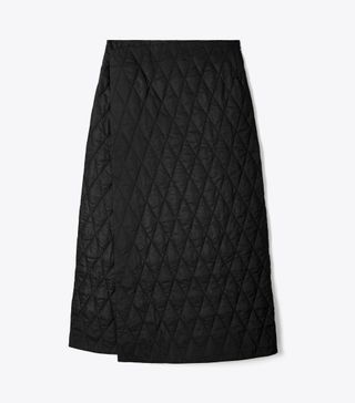 Tory Burch + Quilted Blanket Wrap Skirt