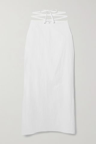 Christopher Esber + Lace-Up Poplin Maxi Skirt