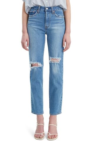Levi's + Wedgie Icon Fit Ripped Straight Leg Jeans